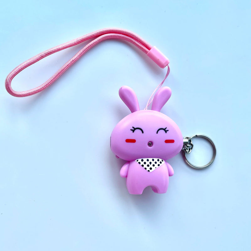 Cute Rabbit Alarm Keychain