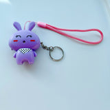 Cute Rabbit Alarm Keychain