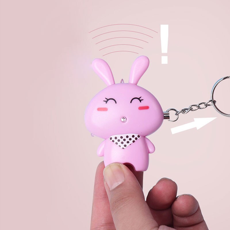 Cute Rabbit Alarm Keychain